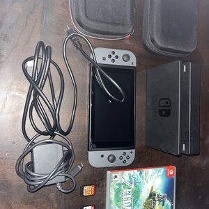Nintendo Switch Console with Black and Gray Joy-Cons